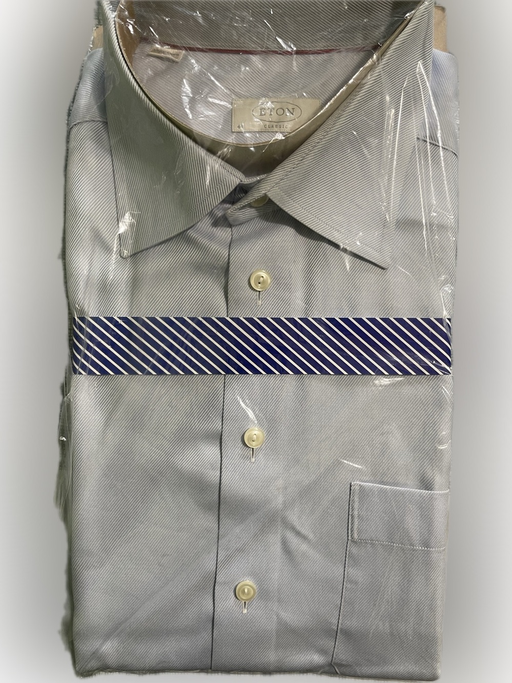 Eton Men's Light Blue Dress Shirt - Classic Point Collar